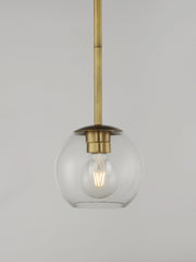 Branch 1 Light Mini Pendant in Natural Aged Brass