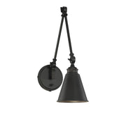Morland Swing Arm Wall Lamp in Matte Black