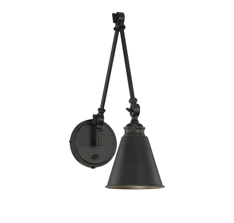 Morland Swing Arm Wall Lamp in Matte Black