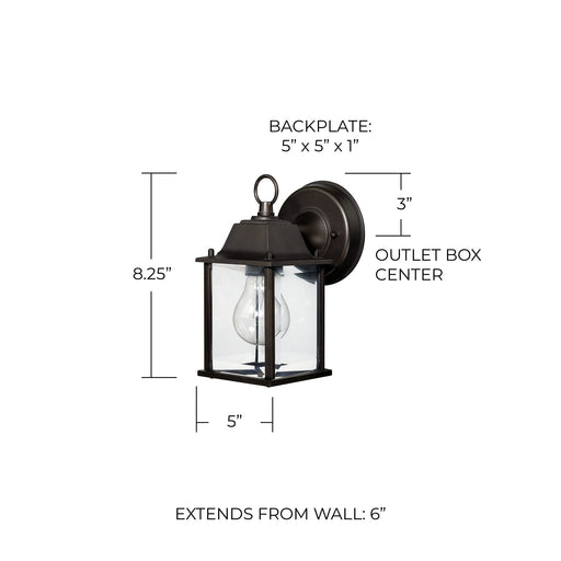 Outdoor Collection 5" Outdoor Wall Lantern in Old Bronze