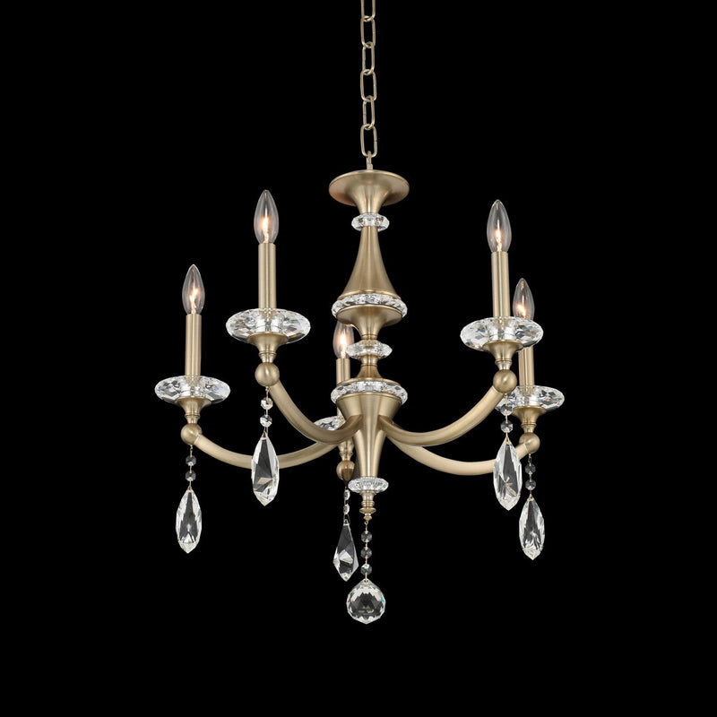 Floridia 5-Light Chandelier in Matte Brushed Champagne Gold