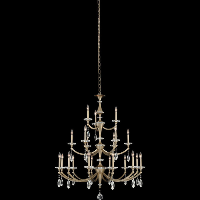 Floridia 21-Light Chandelier in Matte Brushed Champagne Gold