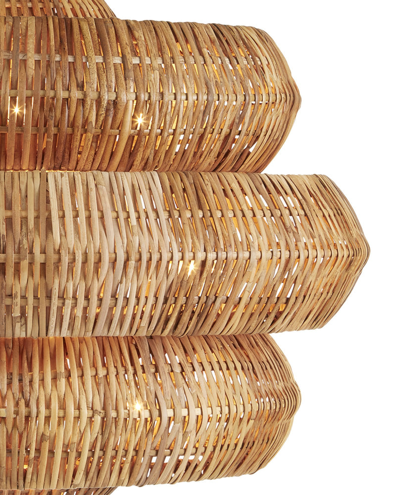 Antibes 9-Light Medium Tiered Pendant in Natural / Khaki