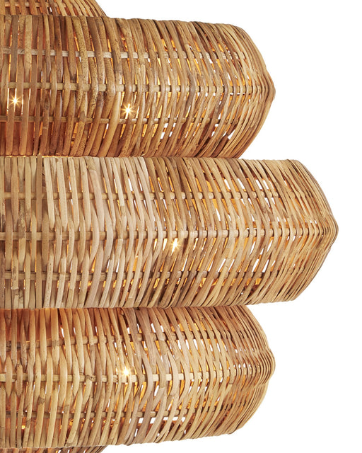 Antibes 9-Light Medium Tiered Pendant in Natural / Khaki