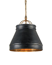 Lumley Pendant in French Black / Pyrite Bronze