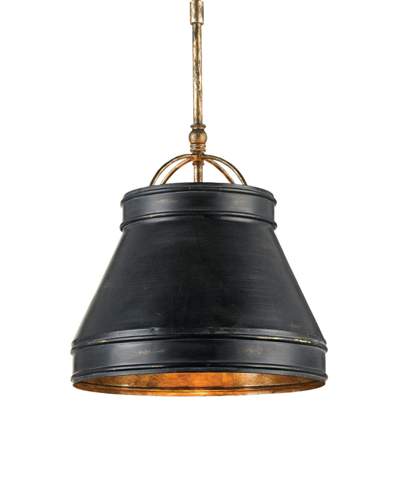 Lumley Pendant in French Black / Pyrite Bronze