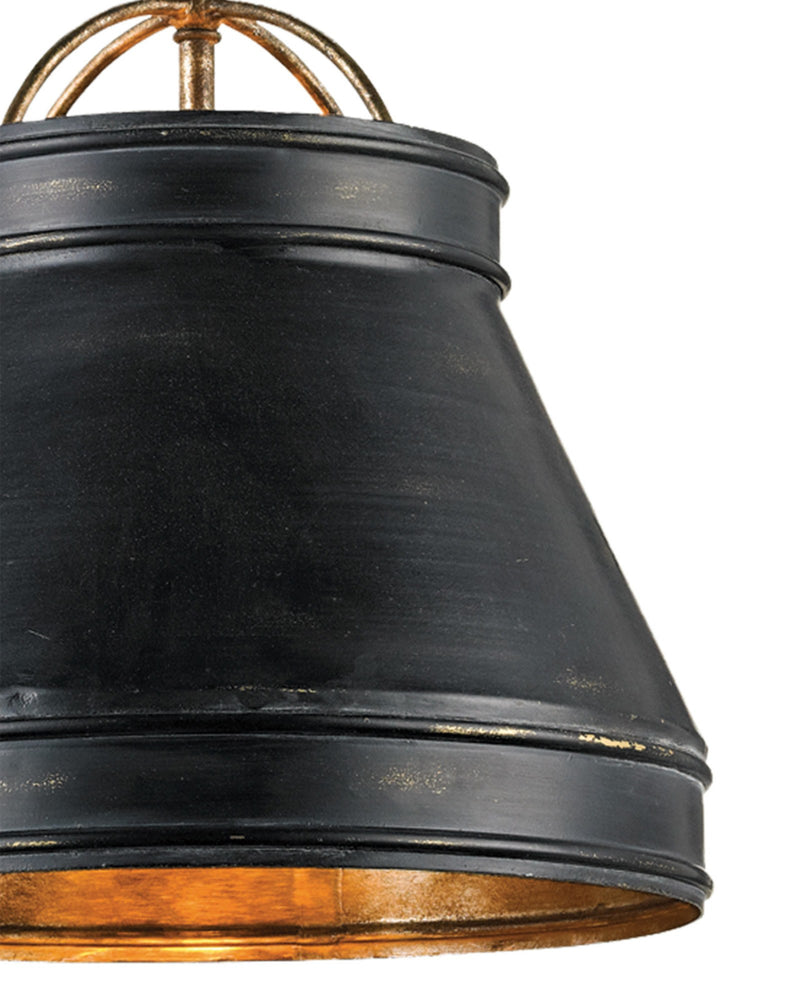 Lumley Pendant in French Black / Pyrite Bronze