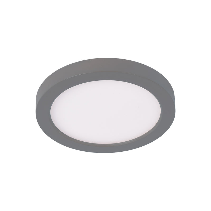 Round LED Flush Mount in Nickel - Lamps Expo