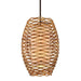 Balboa 8-Light Pendant in Bronze with Natural Rattan