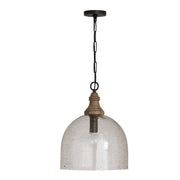 Inglewood 1-Light Pendant in Grey Wash and Dark Pewter - Lamps Expo