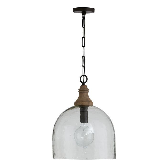Inglewood 1-Light Pendant in Grey Wash and Dark Pewter - Lamps Expo