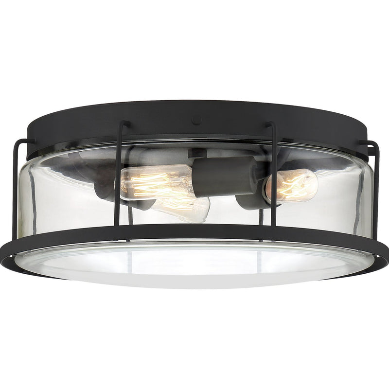 Ludlow 3-Light Flush Mount in Earth Black