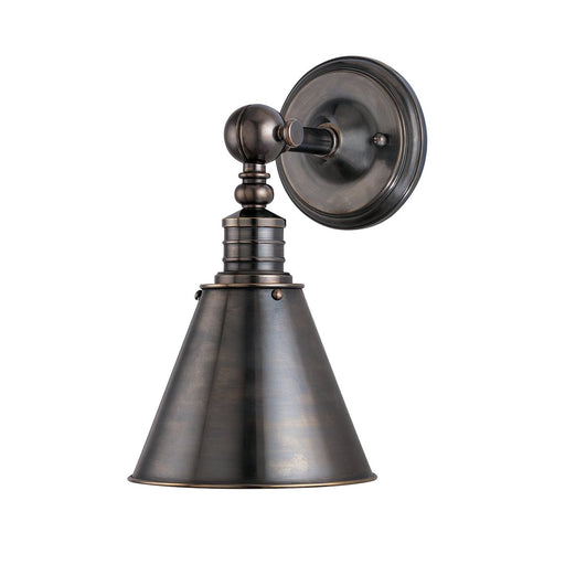 Darien Metal Shade Wall Sconce in Distressed Bronze