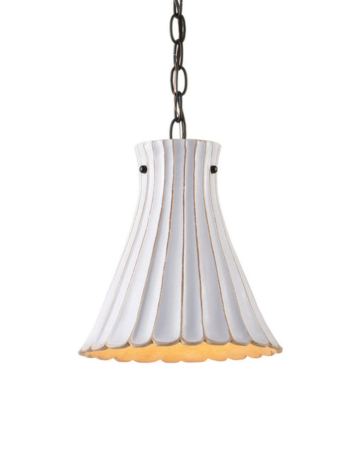 Jazz Mini Pendant in White Crackle/Satin Black