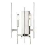 Bari 2-Light Wall Sconce in Polished Nickel