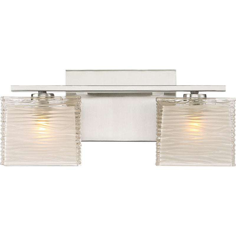 Westcap 2-Light Bath Vanity Light in Brushed Nickel