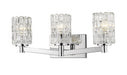 Aubrey 3 Light Vanity in Chrome with Clear Glass Shade