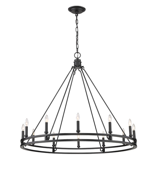 Dennison 12 Light Chandelier in Matte Black