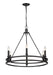 Dennison 6 Light Chandelier in Matte Black