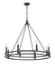 Dennison 8 Light Chandelier in Matte Black