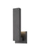 Edge 1 Light Outdoor Wall Sconce in Black with Sand Blast Glass Shade