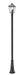 Talbot 3 Light Outdoor Post Mounted Fixture in Black with Clear Beveled Glass Shade