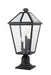 Talbot 3 Light Outdoor Pier Mounted Fixture in Black with Clear Beveled Glass Shade