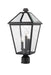 Talbot 3 Light Outdoor Post Mount Fixture in Black with Clear Beveled Glass Shade