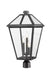 Talbot 3 Light Outdoor Post Mount Fixture in Black with Clear Beveled Glass Shade