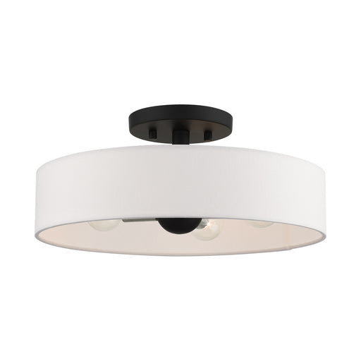 Venlo 4-Light Semi Flush Mount in Black with Brushed Nickel Accents - Lamps Expo