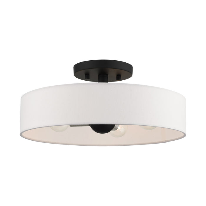 Venlo 4-Light Semi Flush Mount in Black with Brushed Nickel Accents - Lamps Expo