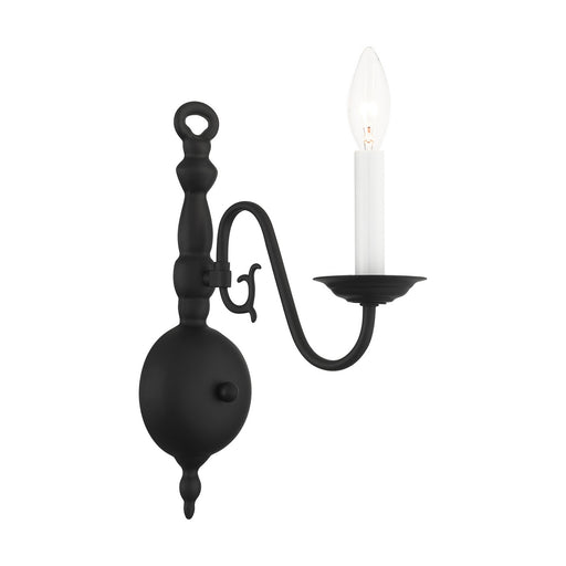 Williamsburg One Light Wall Sconce in Black