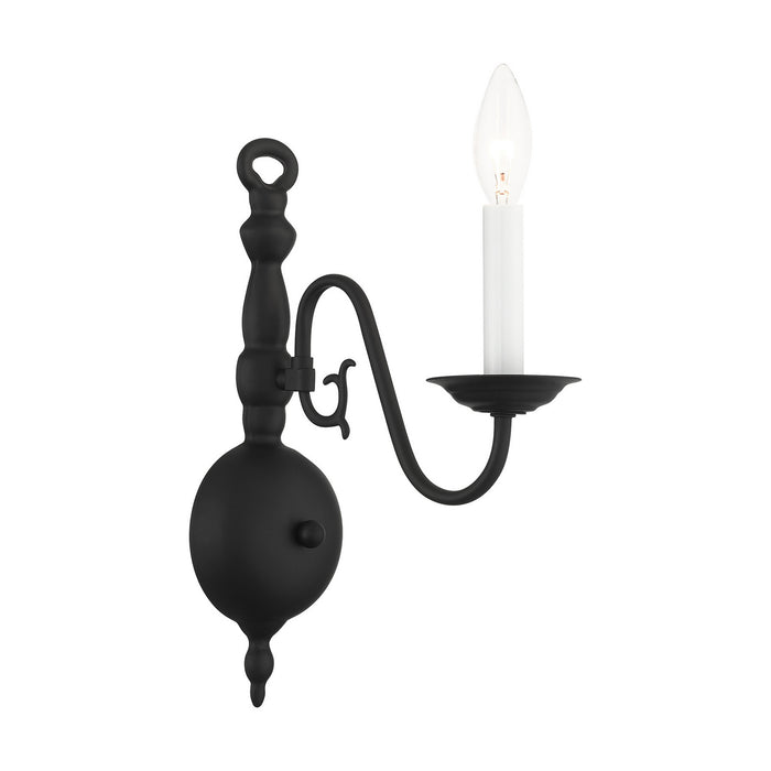 Williamsburg One Light Wall Sconce in Black
