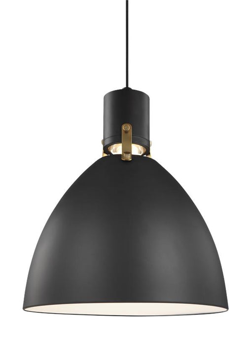 Brynne Pendant in Matte Black/Chrome - Lamps Expo