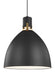 Brynne Pendant in Matte Black/Chrome - Lamps Expo