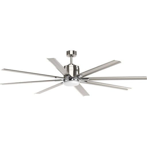 Vast 72" Outdoor Ceiling Fan with Light in Brushed Nickel