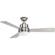 Trevina 52" Ceiling Fan with Light in Brushed Nickel