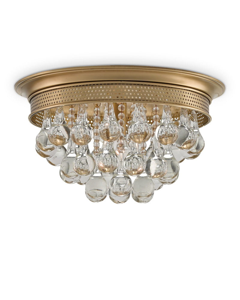 Worthing Flush Mount in Antique Brass