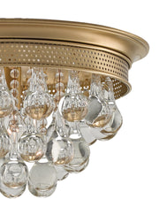 Worthing Flush Mount in Antique Brass