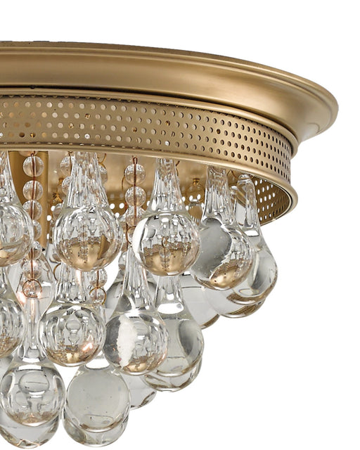 Worthing Flush Mount in Antique Brass