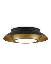 Metaphor Flush Mount in Antique Brass / Black / White