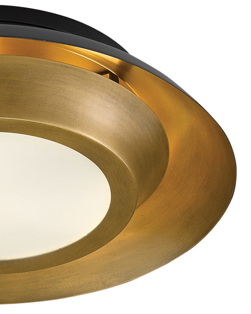 Metaphor Flush Mount in Antique Brass / Black / White