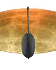 Pinders 2-Light Semi-Flush Mount in Contemporary Gold Leaf / French Black