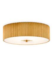 Caravel Flush Mount in Gold Leaf / White