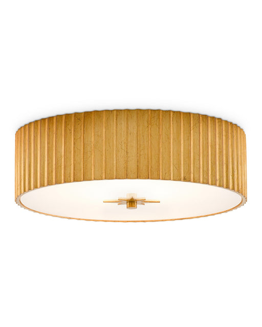 Caravel Flush Mount in Gold Leaf / White