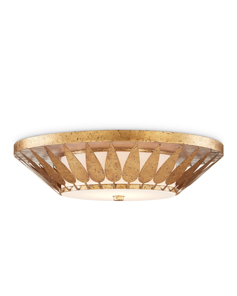 Floris Flush Mount in Autumn Gold / White