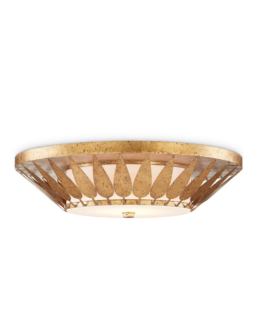 Floris Flush Mount in Autumn Gold / White