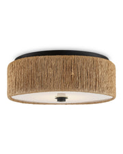 Brownell Flush Mount in Natural / Blacksmith / White