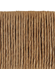 Brownell Flush Mount in Natural / Blacksmith / White