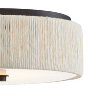 Tyrone Flush Mount in Natural / Black / White